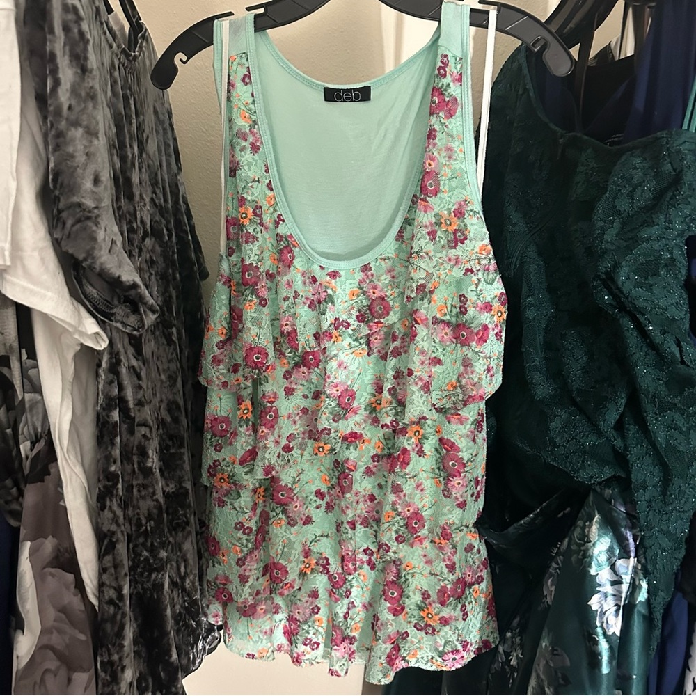 DEB Mint Green Lace Tank Top (2X) 🌻